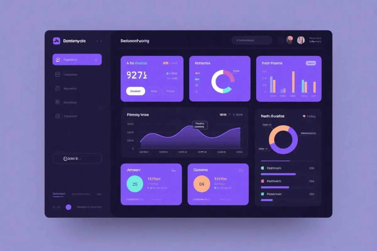 公告与数据面板示意图